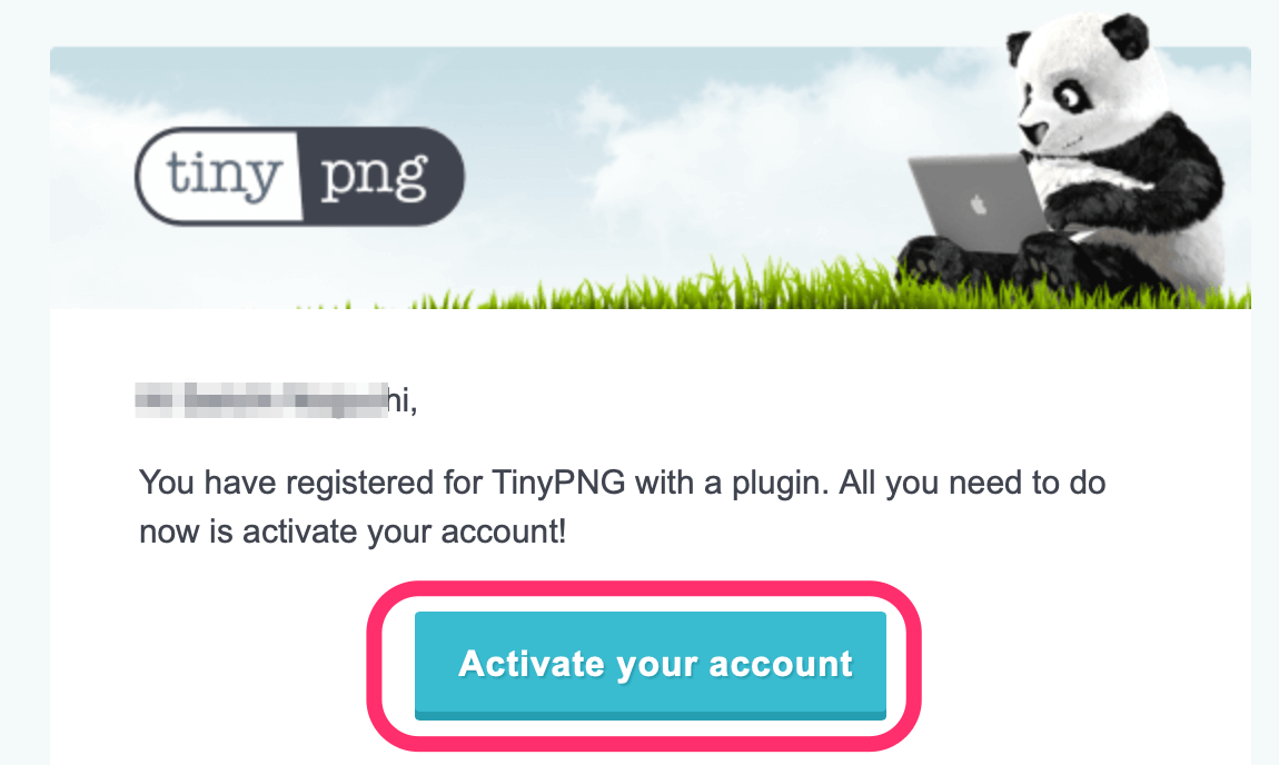 「Activate your account」 をクリック